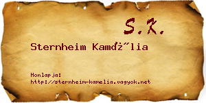 Sternheim Kamélia névjegykártya